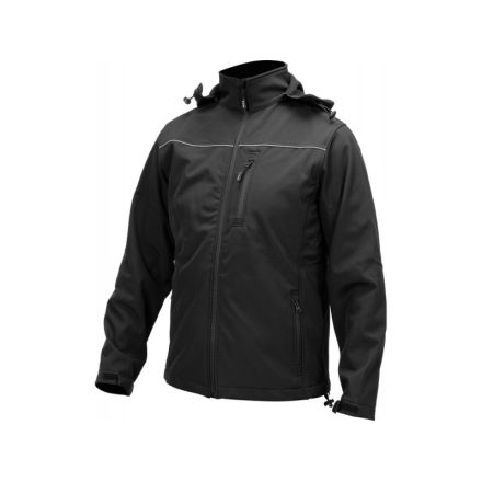 Jachetă softshell YATO de siguranță la locul de muncă cu glugă neagră mărimea M buzunare 3