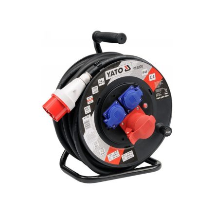 Bobina de cablu industrial YATO 25 m 5 x 2,5 mm2 400 V