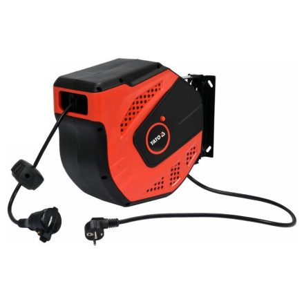 YATO Tambur de cablu automat pentru montare pe perete 20 m 3 x 1,5 mm2