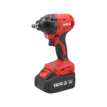 YATO Șurubelniță cu percuție pe baterie 1/2" 350 Nm fără perii de carbon 18 V (2x baterii de 4,0 Ah + încărcător)