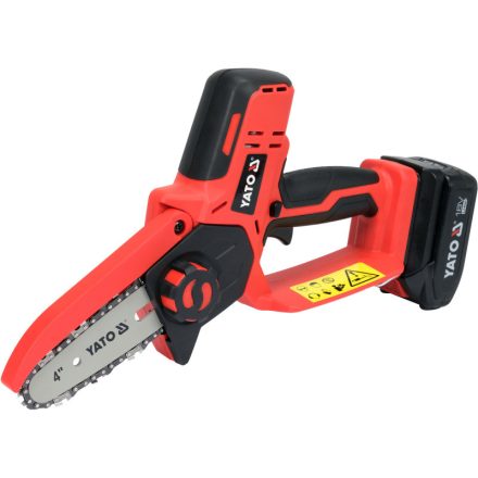 Motoferăstrău YATO fără fir 100 mm 18 V (1 x 2,0 Ah baterie + încărcător)