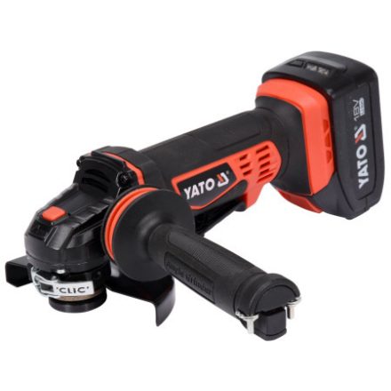 Polizor unghiular YATO fără fir 125 mm 18 V Li-Ion (2 x 3,0 Ah baterie + încărcător)