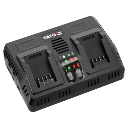 Încărcător inteligent de baterie dublu YATO pentru mașini 18 V