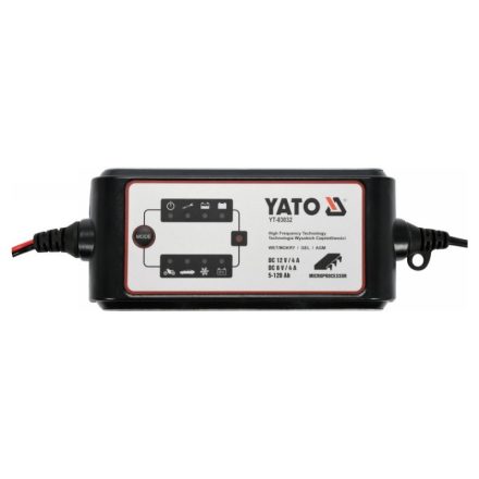 YATO Incarcator baterie 6-12 V / 4 A / 5-120 Ah