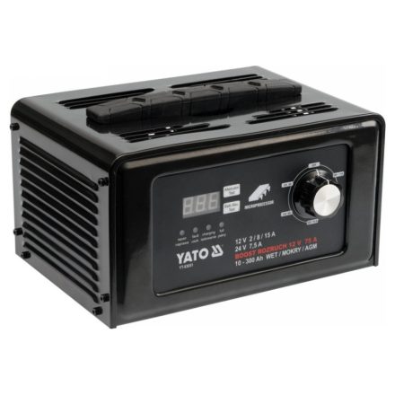 YATO Incarcator baterie-starter 12/24 V 15 A 10-300 Ah