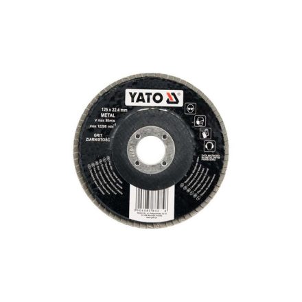 YATO Disc lamelar de șlefuire 125 x 22,4 mm / P120