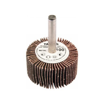YATO Disc de șlefuire lamelar cu ax 40 x 20 x 6 mm / P100