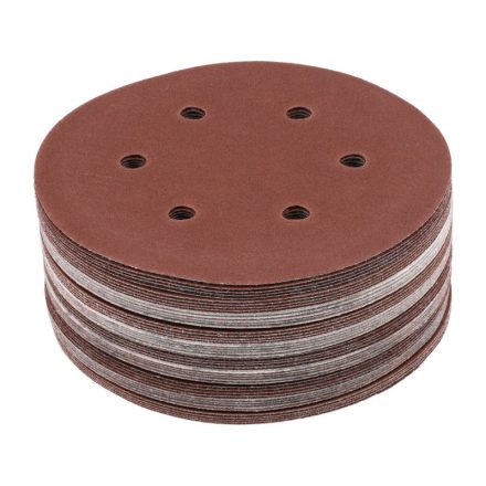 YATO Disc abraziv cu prindere velcro 150 mm / P150 cu 6 găuri (50 buc)