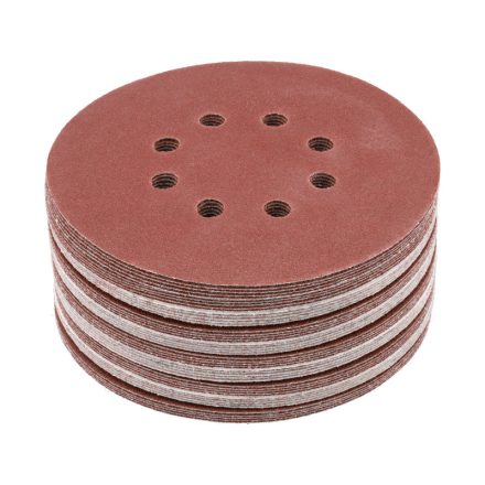 YATO Disc abraziv cu prindere velcro 150 mm / P80 cu 8 găuri (50 buc)