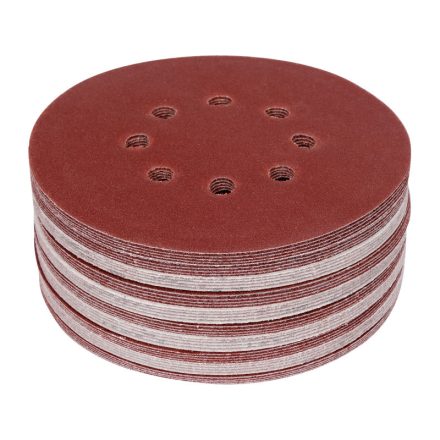 YATO Disc de fibră cu bandă velcro 150 mm / P120 cu 8 găuri (50 buc)