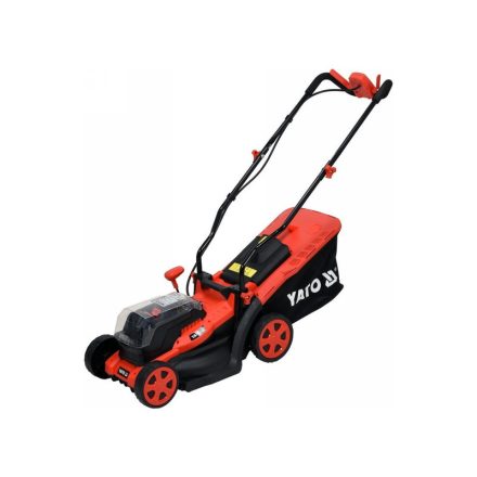 Mașină de tuns iarba YATO fără fir 340 mm 2 x 18 V (2 x 2,0 Ah baterie + încărcător)