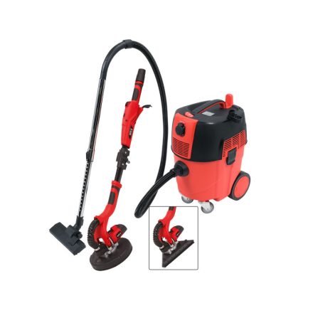 Aspirator industrial YATO cu agitator automat de filtru 1600W + șlefuitor de perete Girafe 710W (YT-82350)
