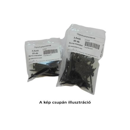 Șurub pentru gips-carton cu filet grosier fosfatat 3,5x45 (50 buc)