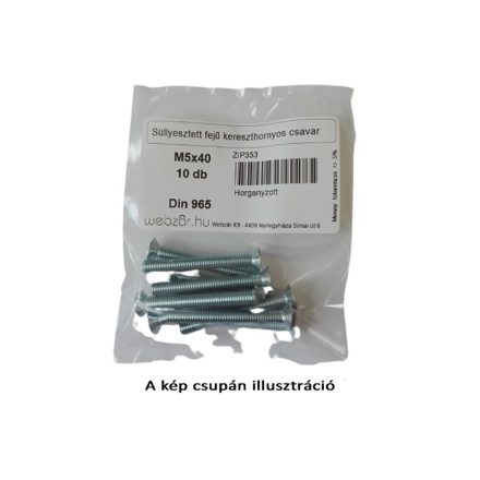 Șurub cu fantă în cruce cu cap înecat M5x40 (10 buc)